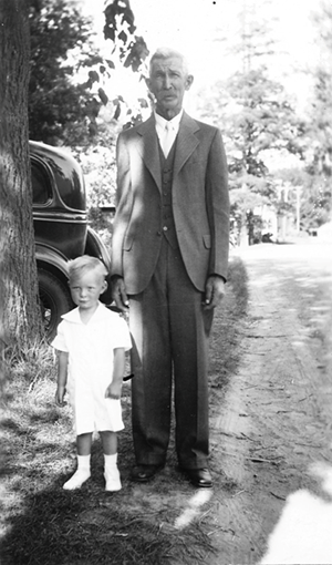 Allen Mehuron with his grandfather Thomas Mehuron.