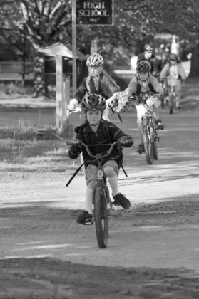 Bikers during the annual Walk and Roll