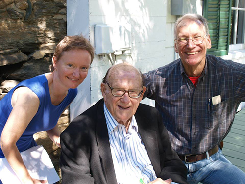 Librarian Joy Worland, Senator Bill Doyle, author Archer Mayor