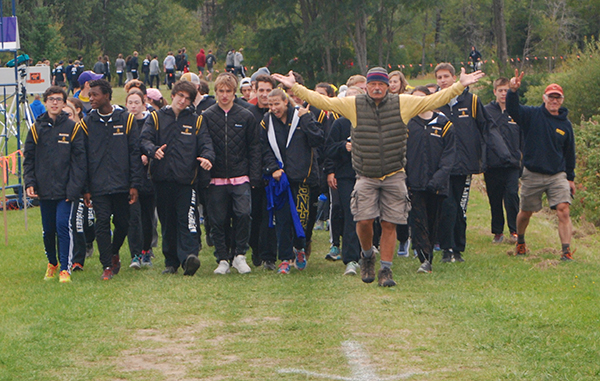 Coach John Kerrigan has been leading the Harwood cross-country team for 38 years. Photo: Laura Caffry.