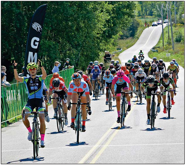 Stage 2 Women's Sprint finish. Photo courtesy of Gary Kessler