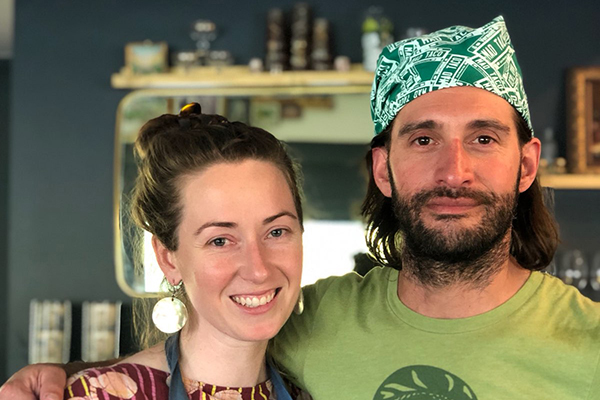 Left to right, Mimi Bain and Colby Miller are the owners and operators of the new eatery in the Village Square Shopping Center, Stoke Ramen.