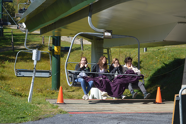 Photo: Katie Martin. The Sugar Bravo lift was operating for Harwood seniors on Mountain Day September 27