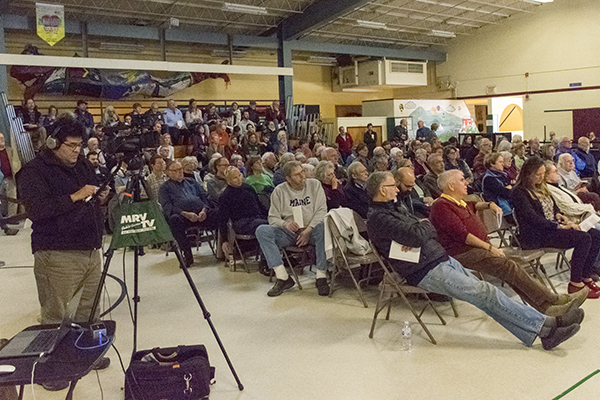 There was a full house at the Waitsfield Town Meeting. Photo: Jeff Knight