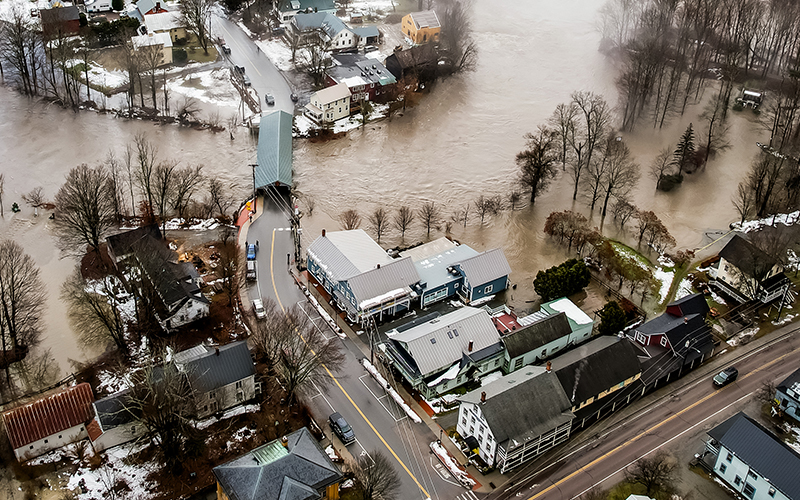 December flooding in Waitsfield, Vermont. Photo: Photos by Kintz