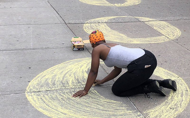 Sidewalk chalk art by Janet Dandridge