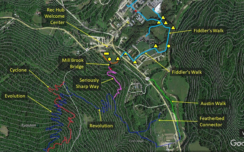 Waitsfield, VT VOREC trail map