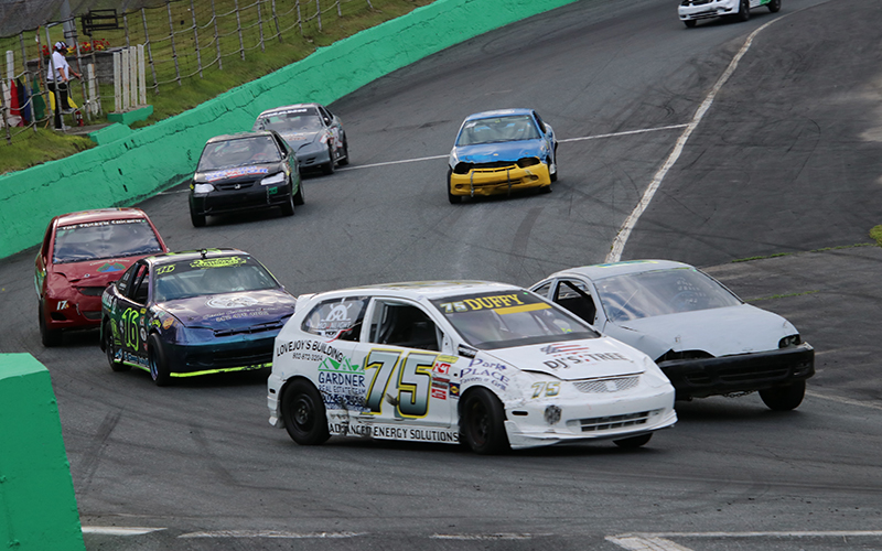 The Burnett Scrap Metals Road Warriors shine with the Community College of Vermont 50-lap Challenge on Thursday, August 6th at Thunder Road! Alan Ward photos