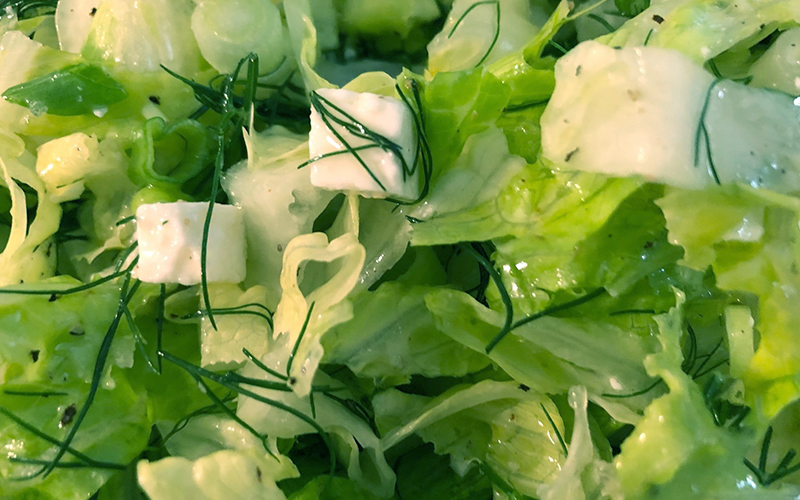 Dill and Feta Romaine Salad