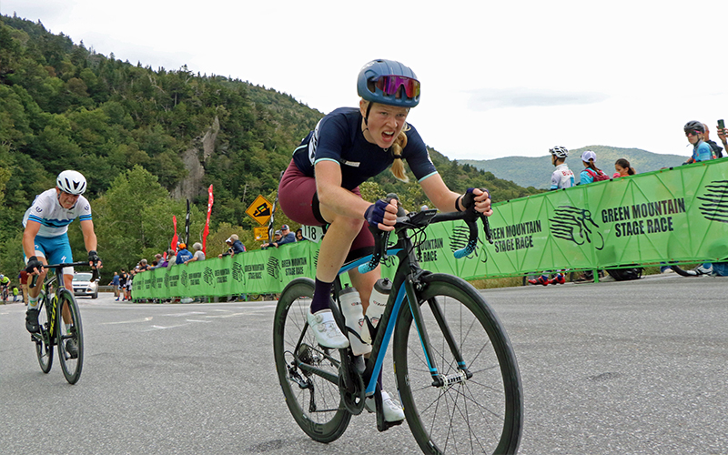 Nearing the finish of the GMSR at the top of the Appalachian Gap. Photo GMSR