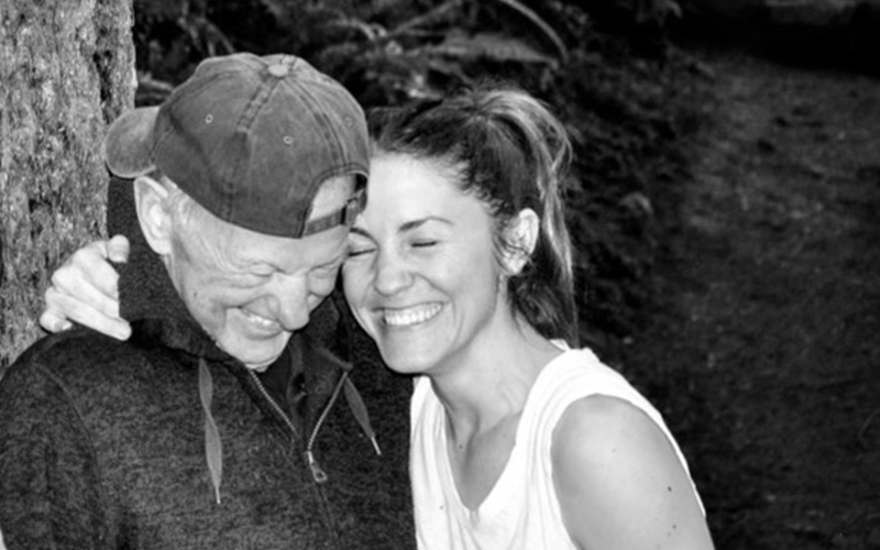 Rachel Wiley-Fenton with her late father Jimmie Wylie in Oregon in 2020