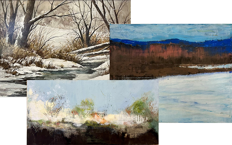 Paintings by Gary Eckhart, AnneMarie DeFreest and Dodge Bingham