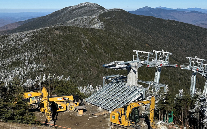 Top of Heaven's Gate Quad at Sugarbush under construction