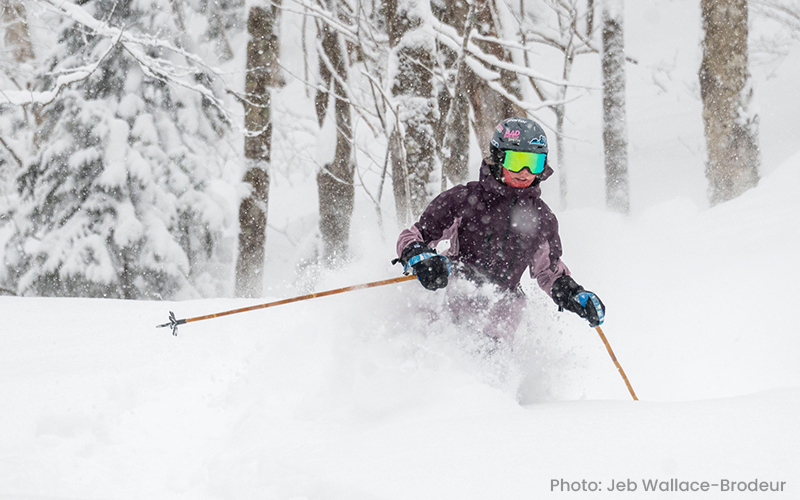 skiing the powder. Photo: Jeb Wallace-Brodeur