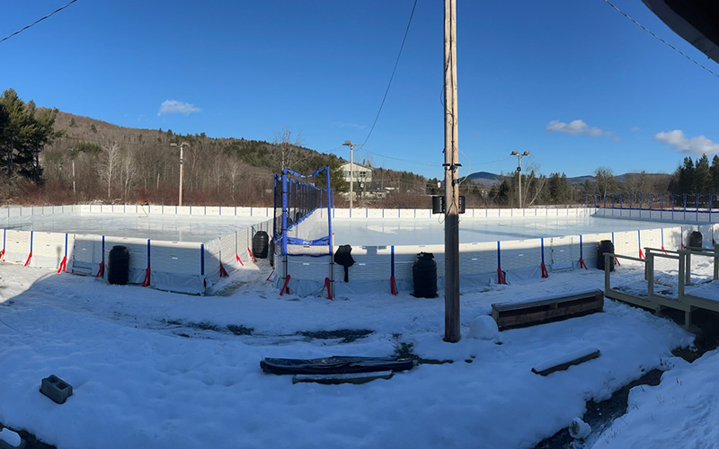 Skatium ice rink in Waitsfield, VT