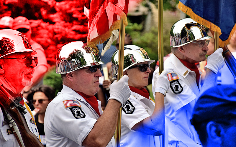 Warren Fourth of July Parade Color Guard. Photo: Jeff Knight