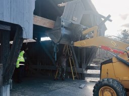 Truck hits Waitsfield Covered Bridge 11-18-24