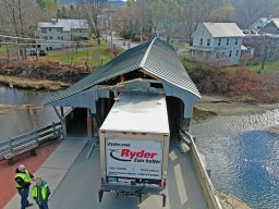 Truck hits Waitsfield Covered Bridge 11-18-24