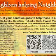 Mad River Valley Annual Thanksgiving basket drive